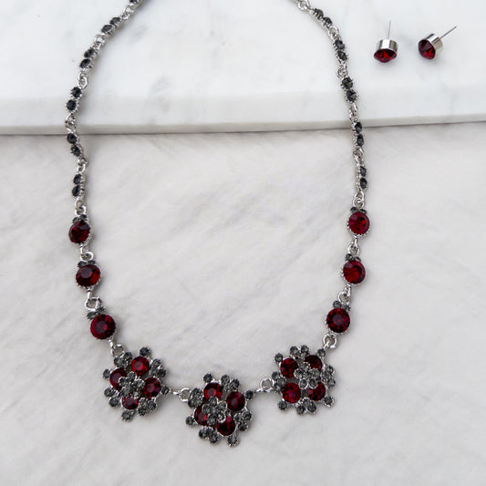 Colier și cercei Red Glow