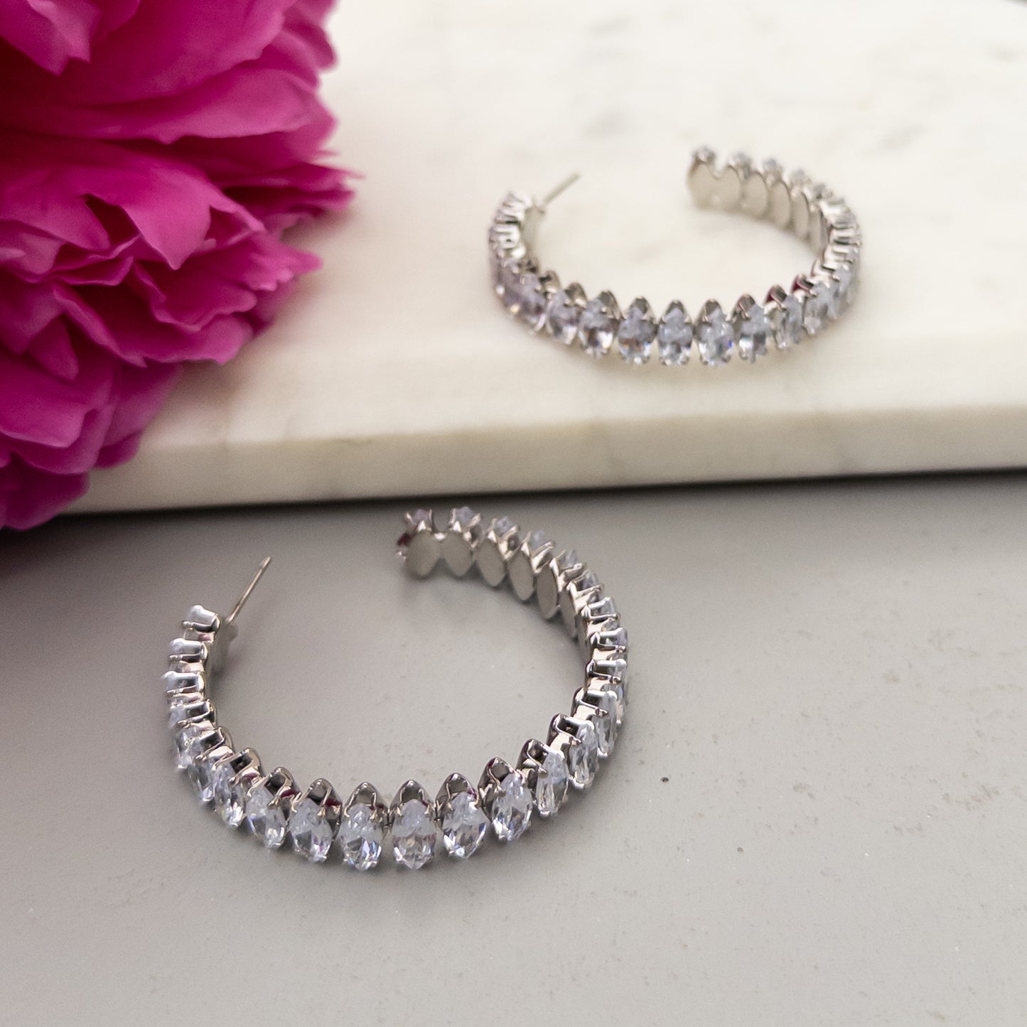 Crystal Glam Hoops