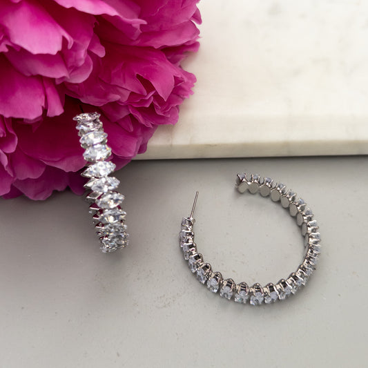 Crystal Glam Hoops