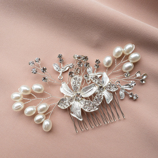 Pieptan decorativ Pearl Glam
