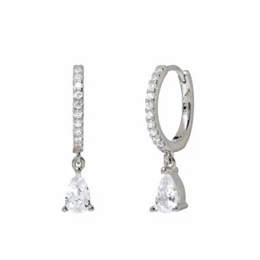 Crystal Drop Hoops