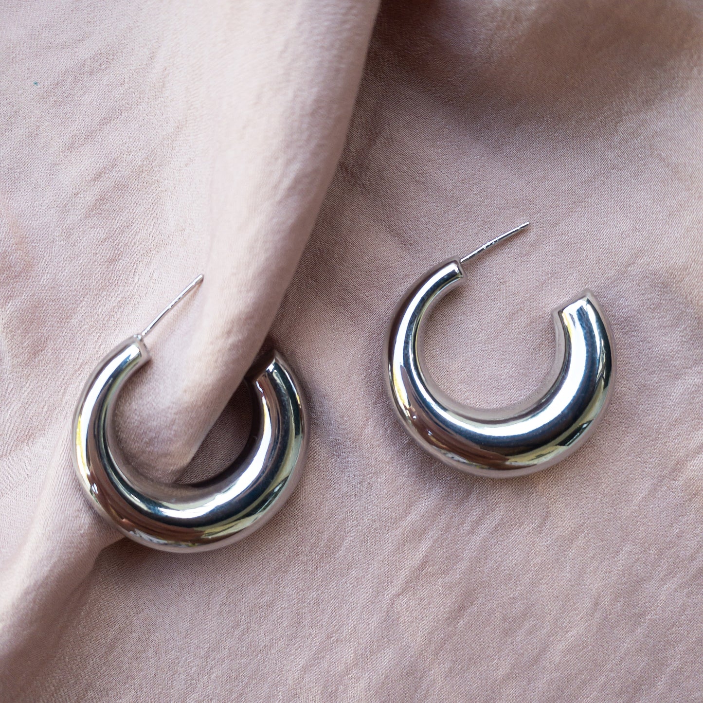 Silver Hoops