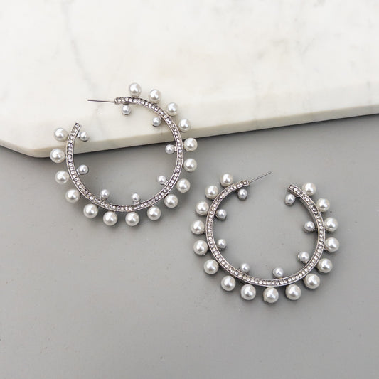 Cercei Pearl Hoops
