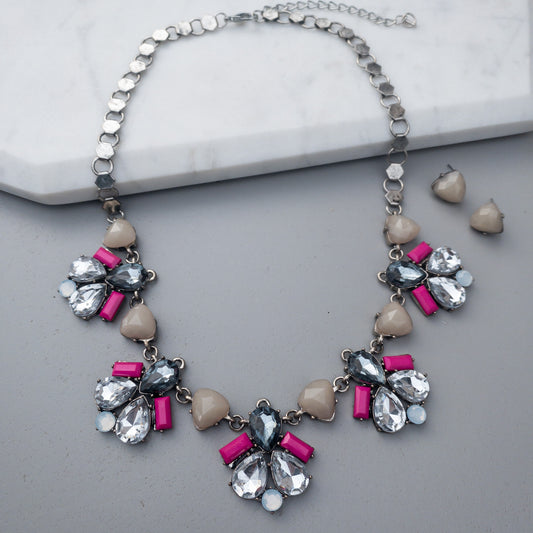 Colier și cercei Rose