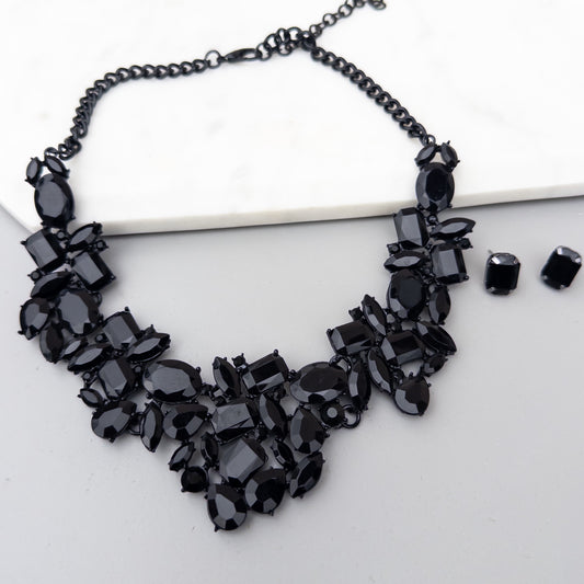 Colier și cercei Black Glow