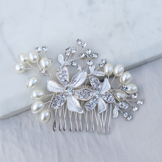 Pieptan decorativ Pearl Glam
