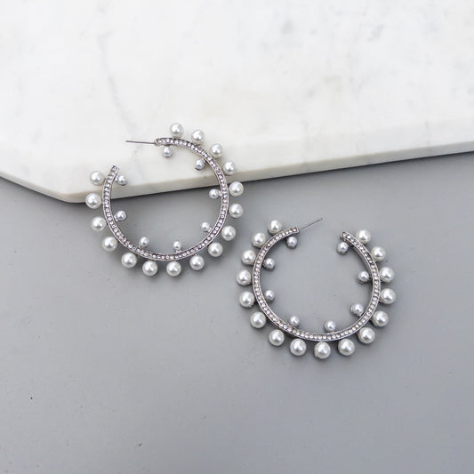 Cercei Pearl Hoops