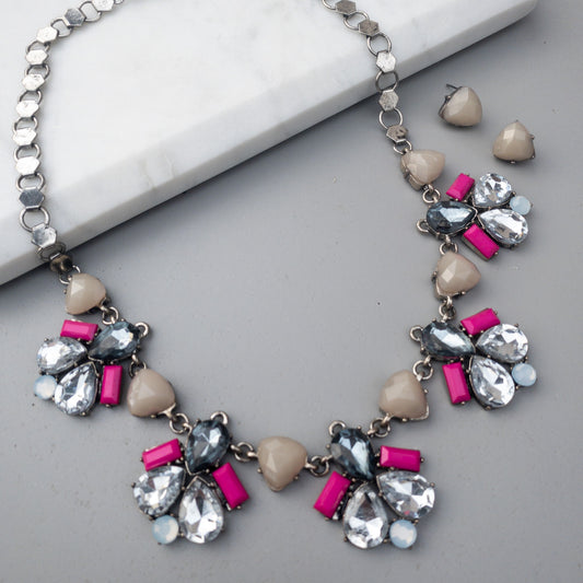 Colier și cercei Rose