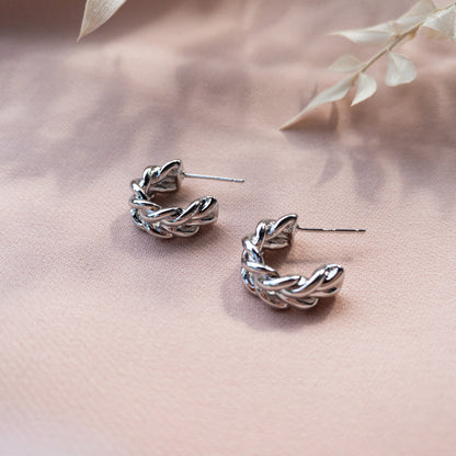 Twisted Huggie Hoops