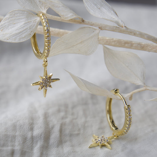 Crystal Star Hoops