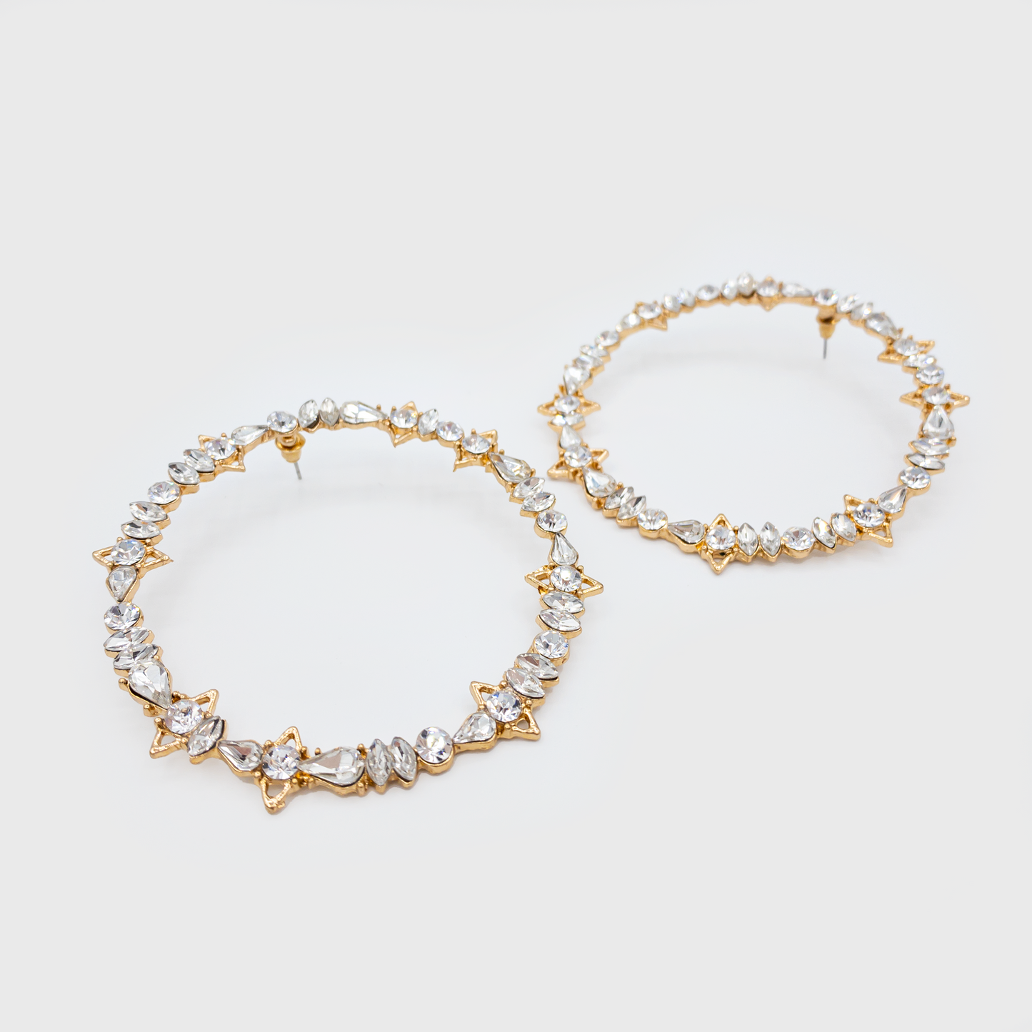 Round Crystal Hoops