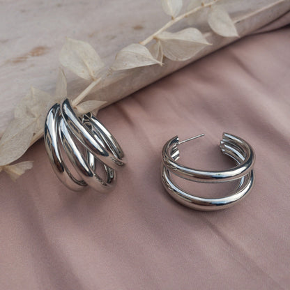 Cercei Silver Hoops