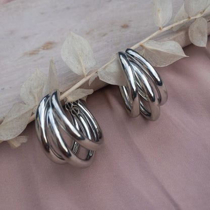 Cercei Silver Hoops