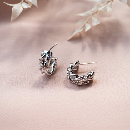 Twisted Huggie Hoops